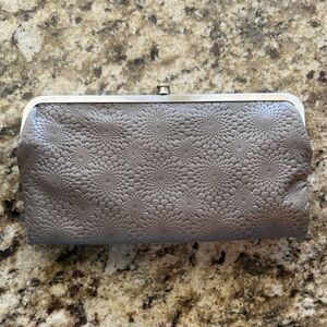 HOBO Textured Gray Clutch Wallet